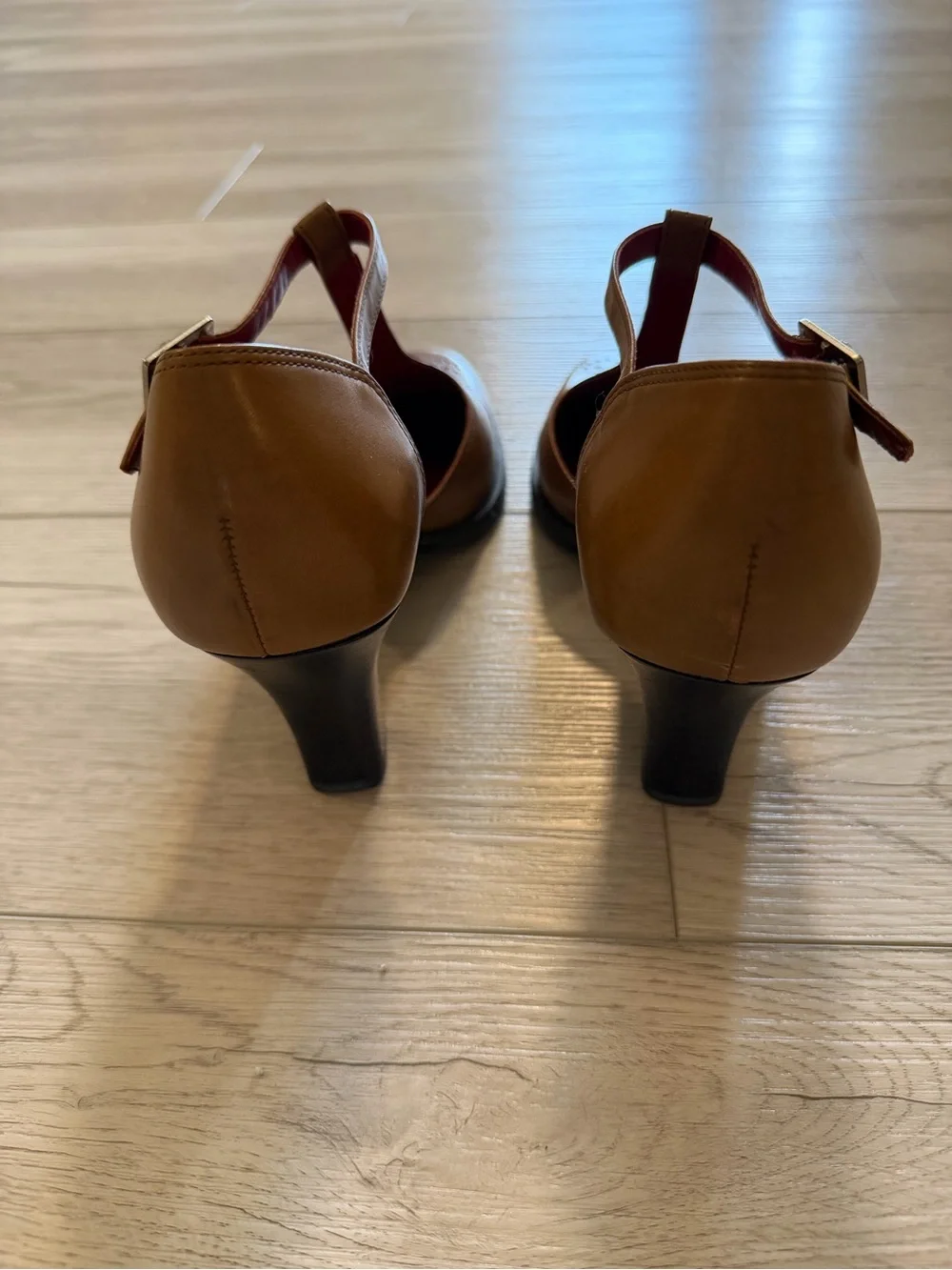 Retro Women's Leather T-strap Oxfords Mary Jane Shoes Dapper Days Brown Sz 9